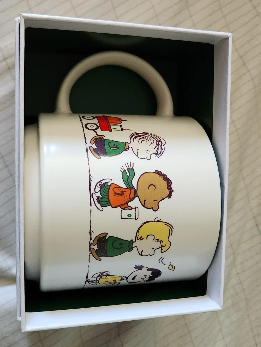 Kids Cream Ceramic Mug with Colorful Cartoon Characters